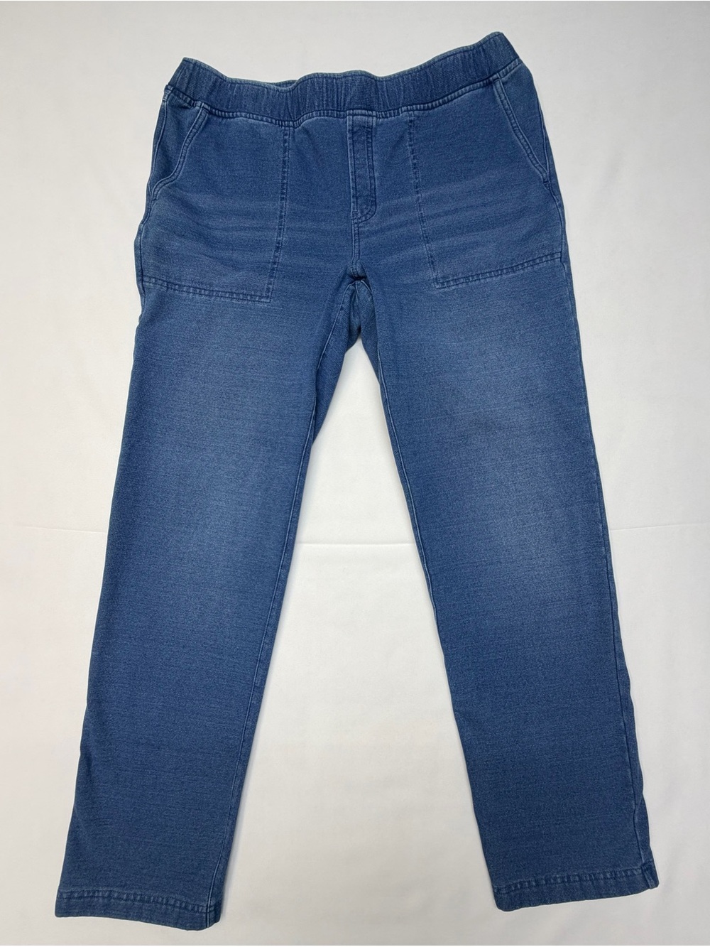 J. Jill Women's Straight Leg Pull-OnJeans in Indigo Blue - Size Medium